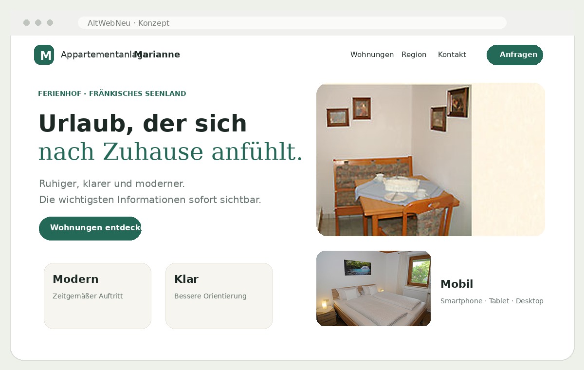 AltWebNeu Webdesign Beispiel